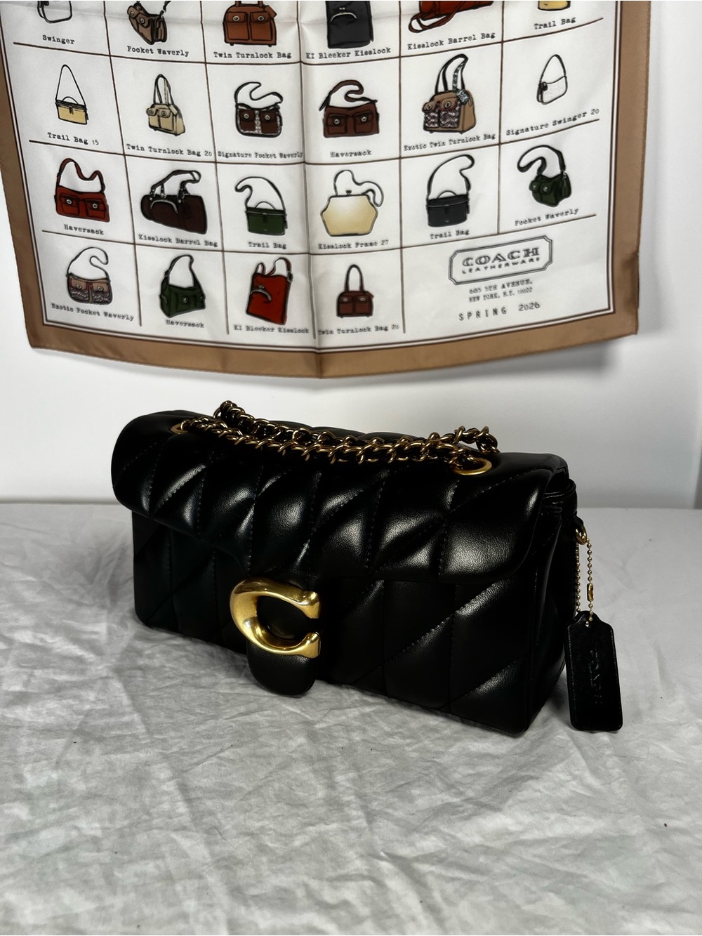 Coach Quilted Tabby Shoulder Bag 26 in Black